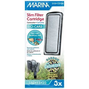 12 Marina Slim Filter Carbon Plus Ceramic Cartridge Reduces Fish Stress